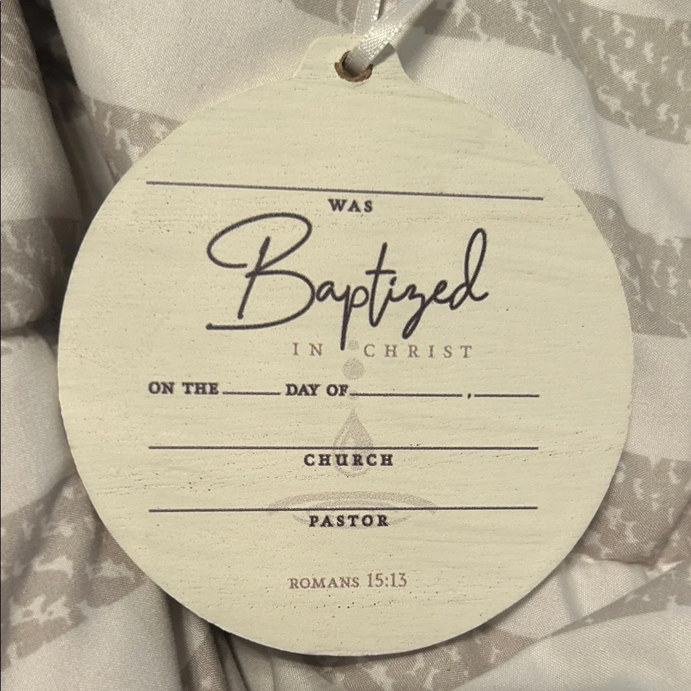 Baptized in Christ Hanging Plaque